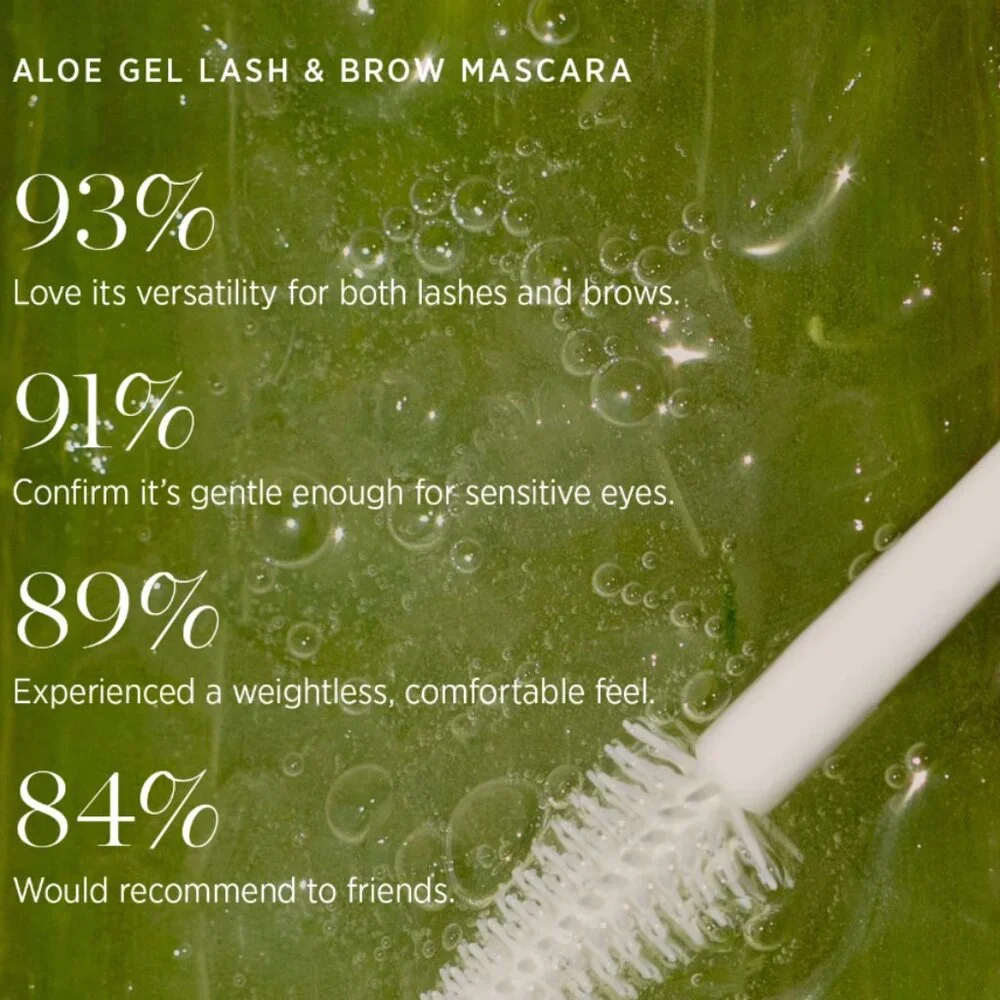 Ere Perez aloe gel lash & brow mascara a clear all-in-one mascara and brow gel